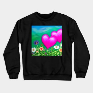 Valentine Wall Art - Entwined hearts - Unique Valentine Fantasy Planet Landsape - Photo print, canvas, artboard print, Canvas Print and T shirt Crewneck Sweatshirt